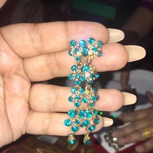 Blue Indian earring